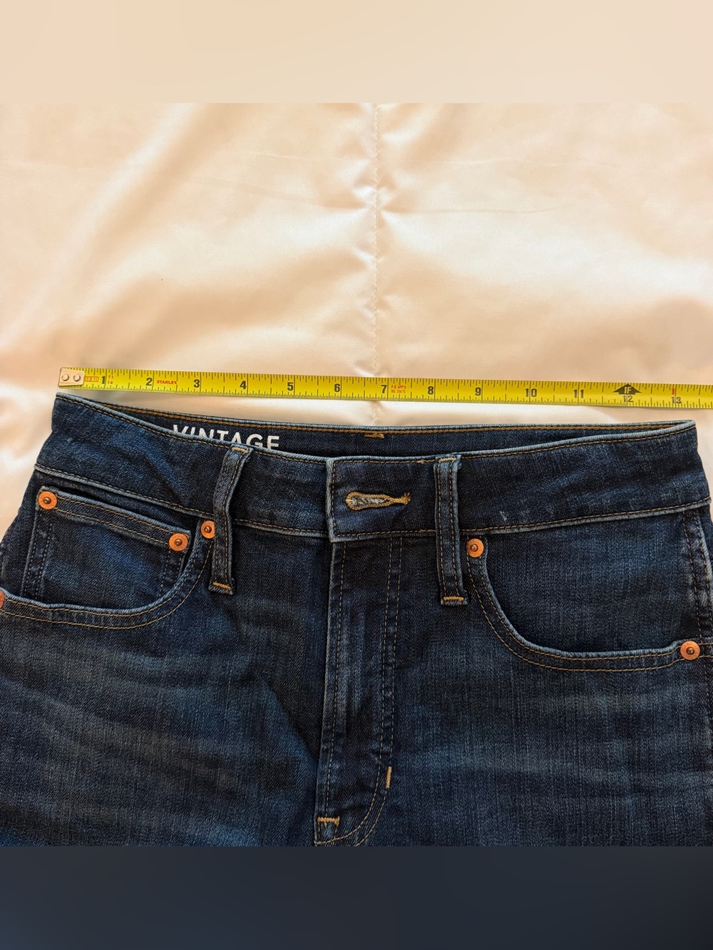 J. Crew Women’s Vintage Straight-Leg Jeans in Dark Blue Wash - Picture 7 of 10